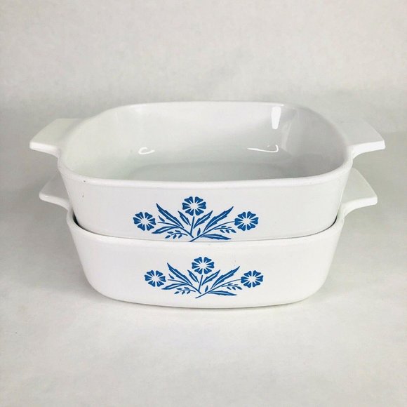 3 Corning Ware Casserole Dishes Cornflower Blue 1 Petite P-41-B 2 Quart A-1-B - Picture 4 of 12